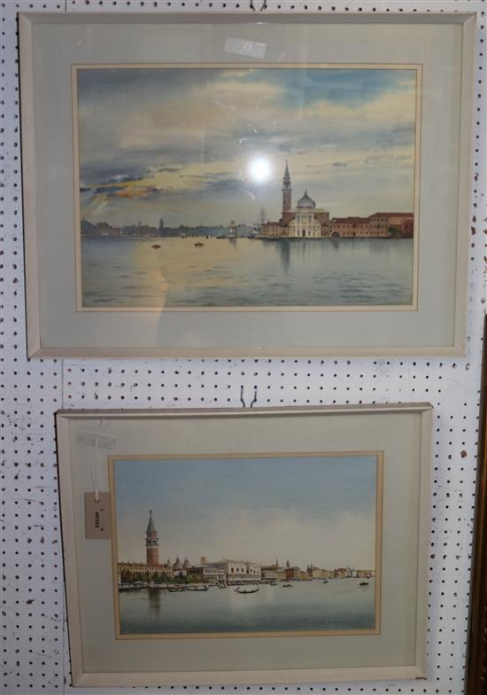 John Hobson Nicholson (1911-1988), two watercolours, Venetian scenes(-)